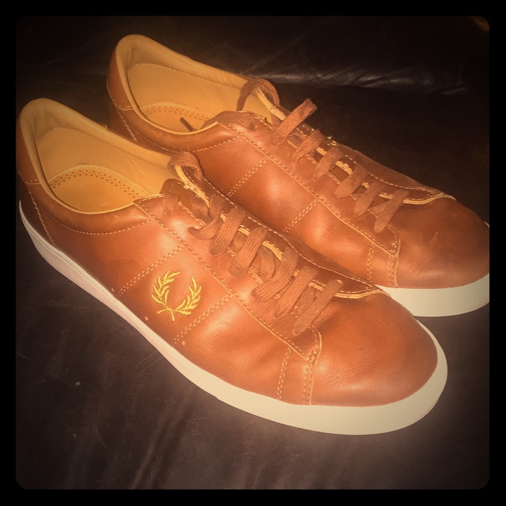 Fred Perry brown leather shoes